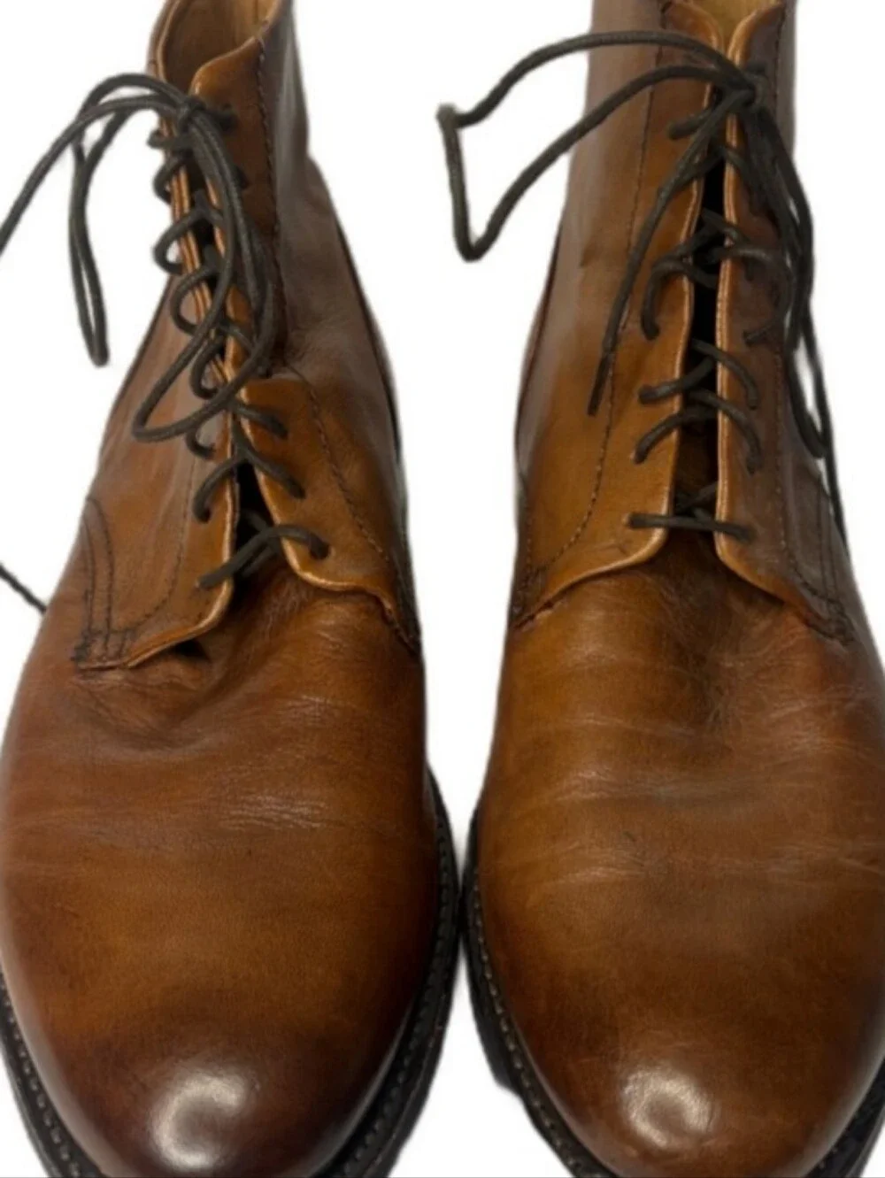 Frye Men's Brown Leather Lace-Up Boots Size 8.5